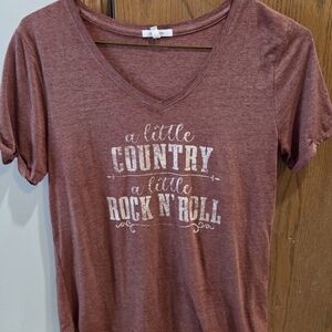 Maurices Rust Red V-Neck Graphic Tee